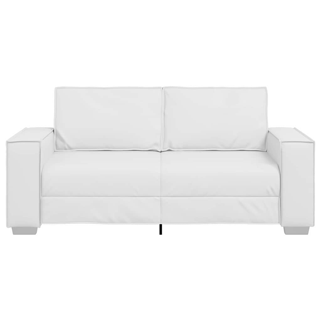 Divano a due posti Bianco 180 cm Pelle Sintetica | homemem39