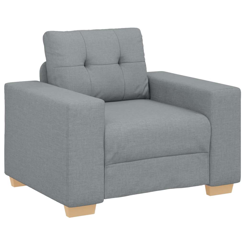 Poltrona Grigio Chiaro 100x78x80 cm in Tessuto | homemem39