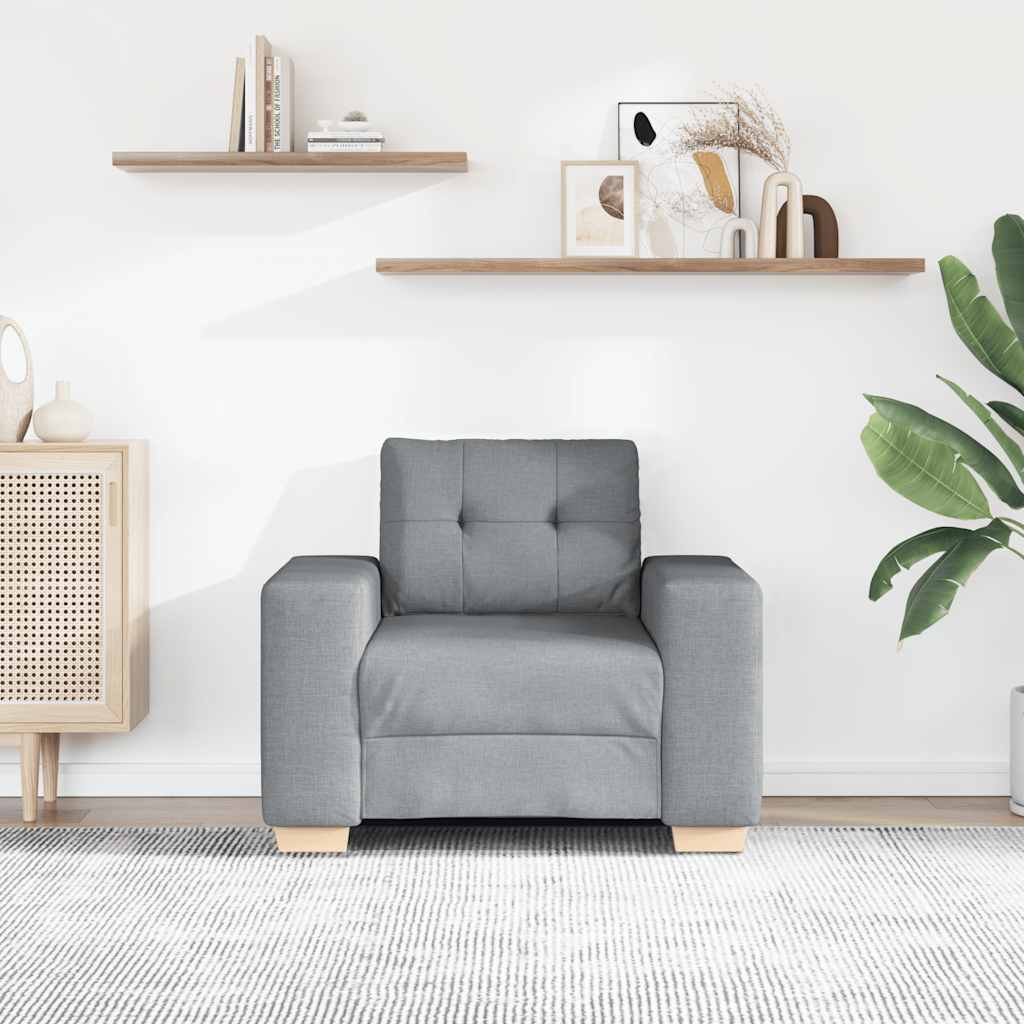 Poltrona Grigio Chiaro 100x78x80 cm in Tessuto | homemem39