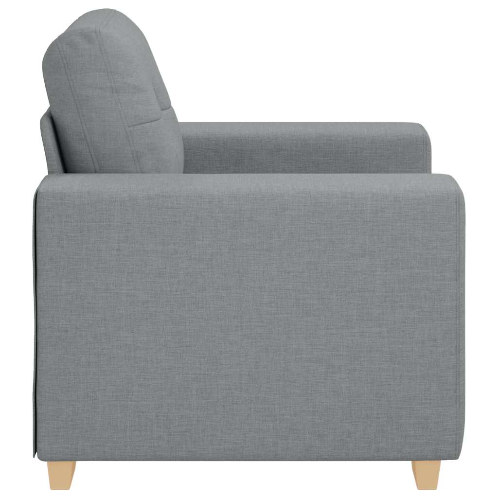 Poltrona Grigio Chiaro 60 cm in Tessuto - homemem39