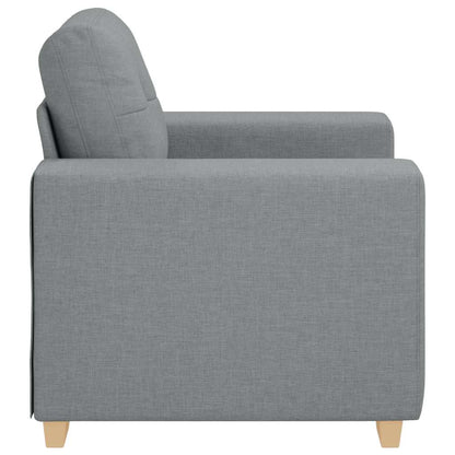 Poltrona Grigio Chiaro 60 cm in Tessuto - homemem39