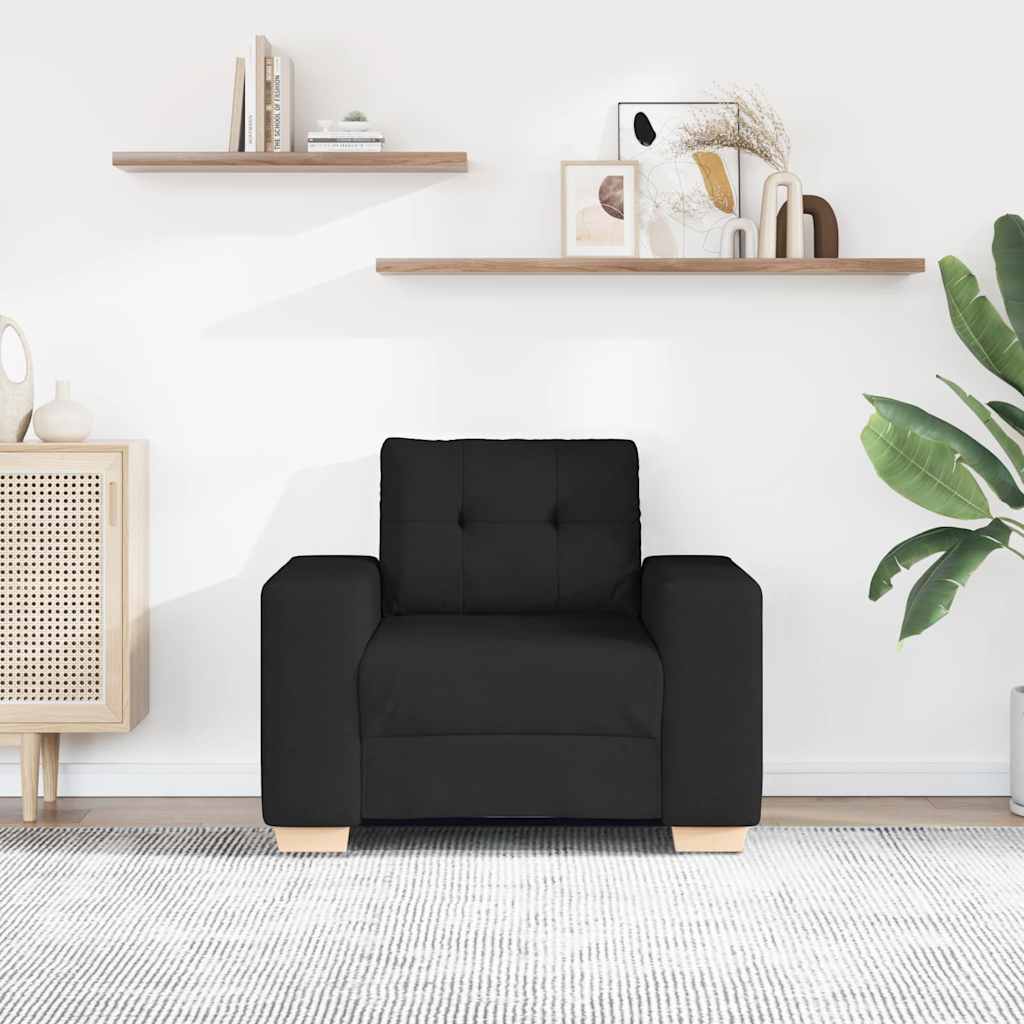 Divano Sedia Nero 100x78x80 cm in Tessuto | homemem39