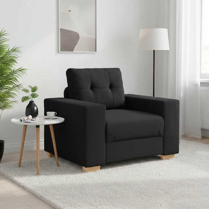 Divano Sedia Nero 100x78x80 cm in Tessuto | homemem39
