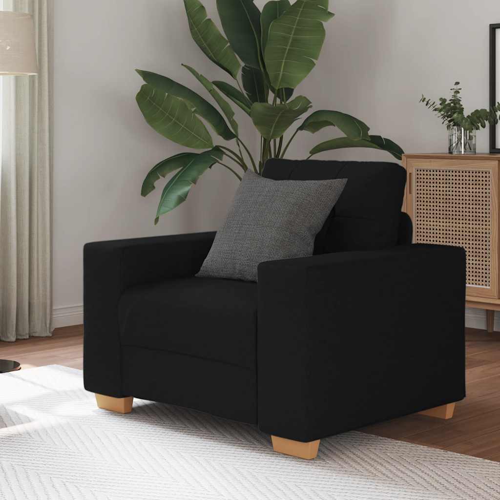 Divano Sedia Nero 60 cm in Tessuto - homemem39