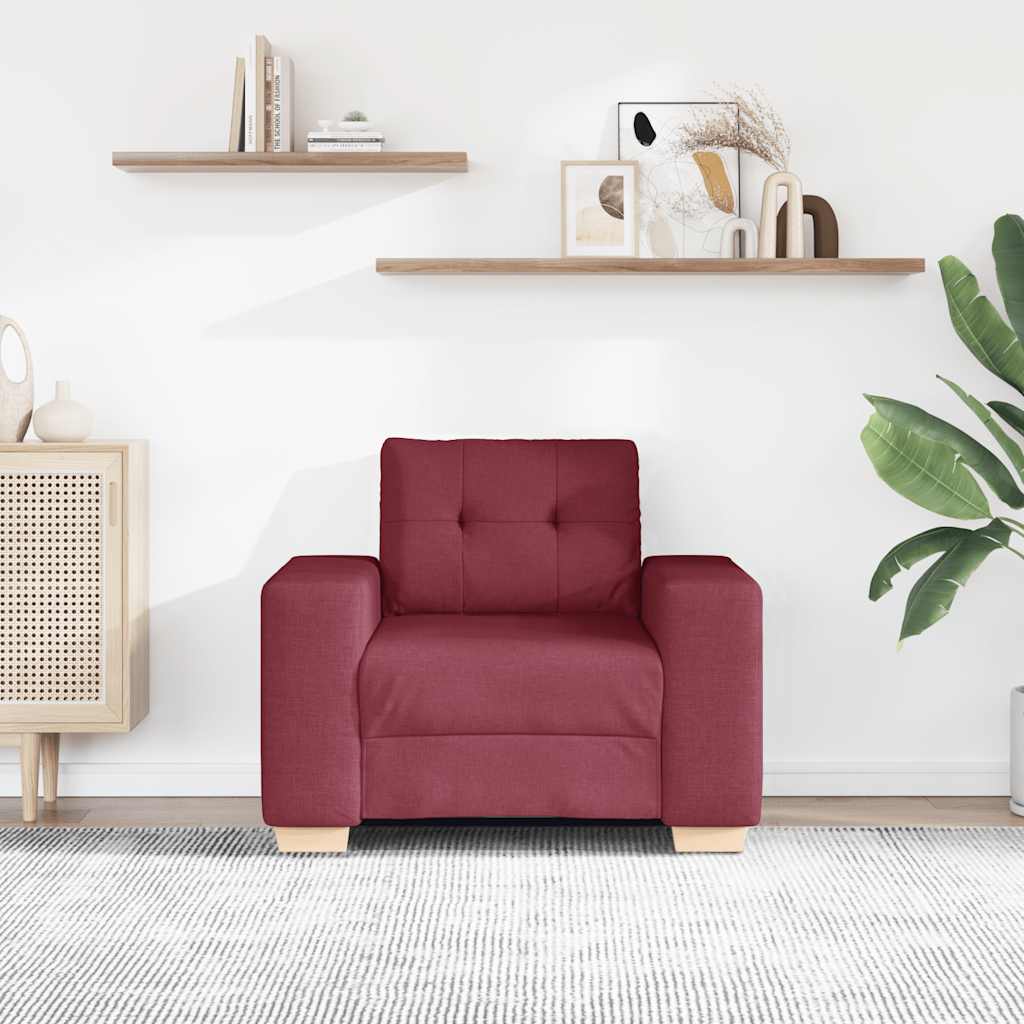Poltrona Rosso Vino 100x78x80 cm in Tessuto | homemem39