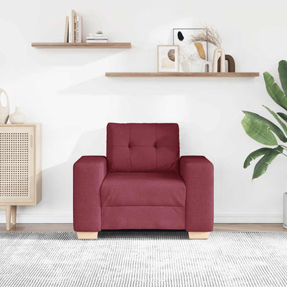 Poltrona Rosso Vino 100x78x80 cm in Tessuto | homemem39