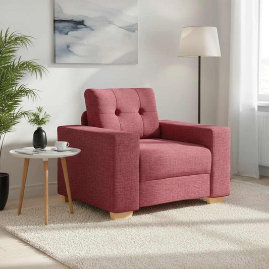 Poltrona Rosso Vino 100x78x80 cm in Tessuto | homemem39