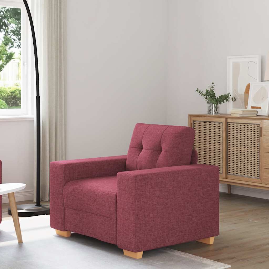 Poltrona Rosso Vino 60 cm in Tessuto - homemem39