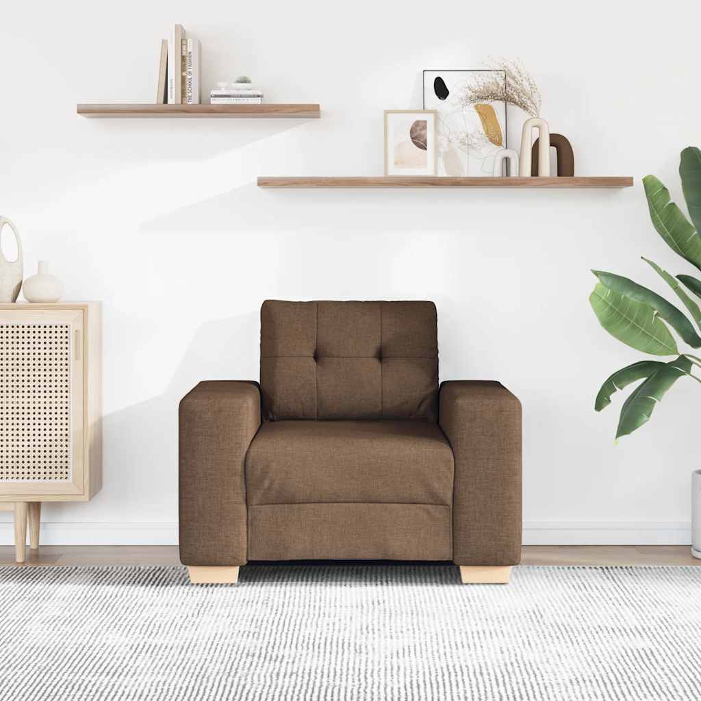Divano Sedia Marrone 100x78x80 cm in Tessuto | homemem39