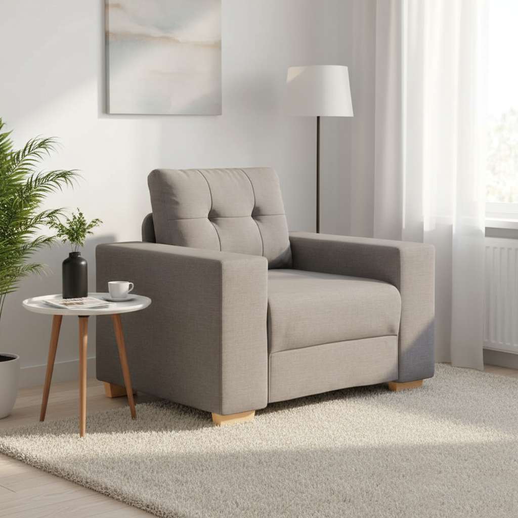 Poltrona Tortora 100x78x80 cm in Tessuto | homemem39