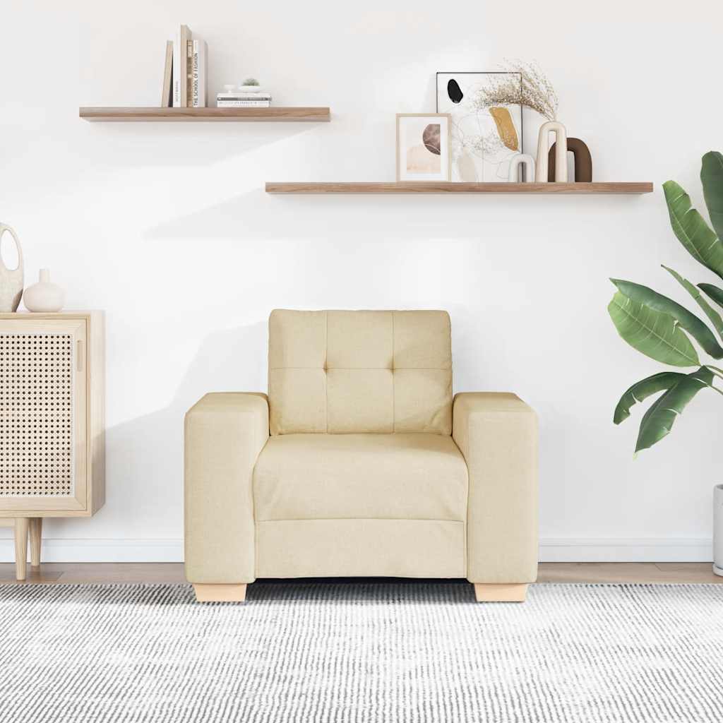 Divano Sedia Crema 100x78x80 cm in Tessuto | homemem39