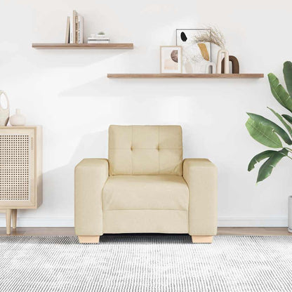 Divano Sedia Crema 100x78x80 cm in Tessuto | homemem39