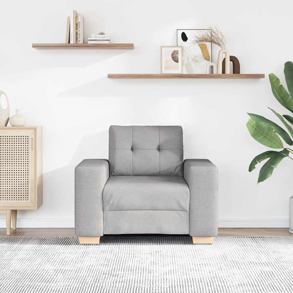 Divano Sedia Grigio Nuvola 100x78x80 cm in Tessuto | homemem39