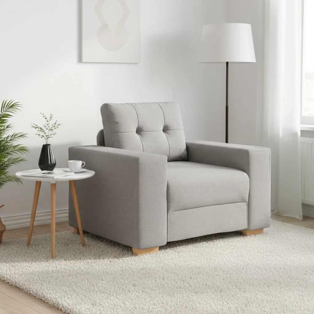 Divano Sedia Grigio Nuvola 100x78x80 cm in Tessuto | homemem39