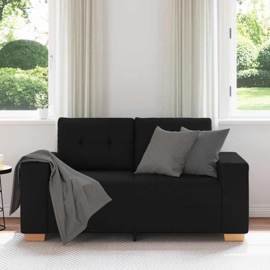 Divano Divanetto Nero 160x77x82 cm in Tessuto | homemem39