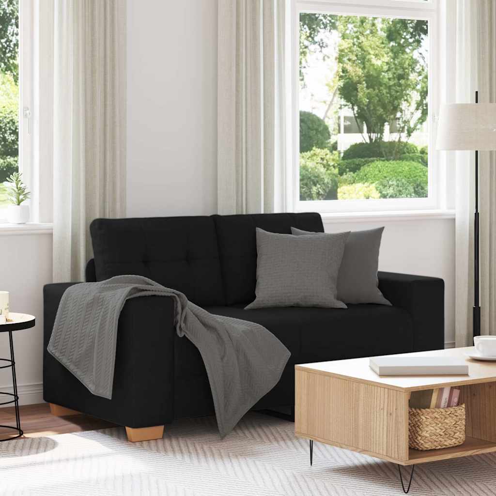 Divano Divanetto Nero 160x77x82 cm in Tessuto | homemem39