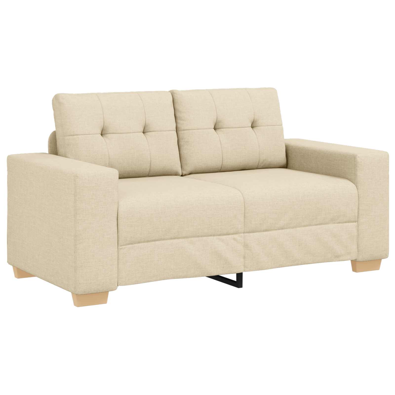 | Divano a due posti | con cuscino Crema Tessuto | homemem39