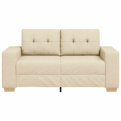 | Divano a due posti | con cuscino Crema Tessuto