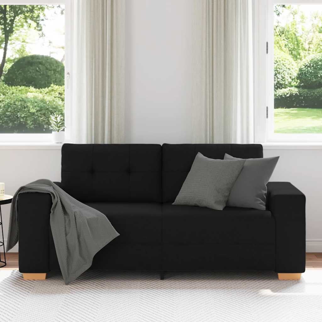 Divano Divanetto Nero 180x77x82 cm in Tessuto | homemem39