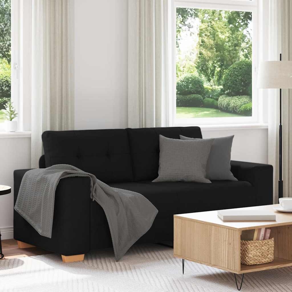 Divano Divanetto Nero 180x77x82 cm in Tessuto | homemem39