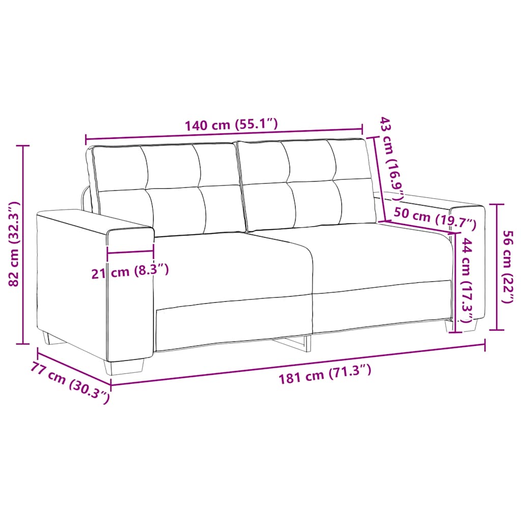 Divano Divanetto Rosso Vino 180x77x82 cm in Tessuto | homemem39