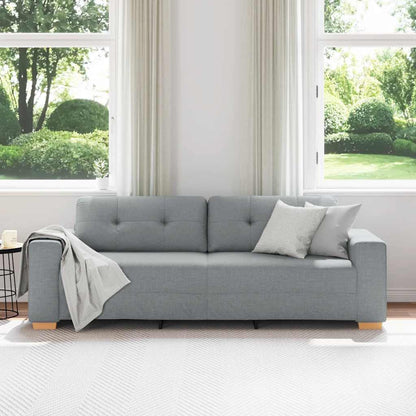 Divano a 3 posti Grigio Chiaro 220x78x80 cm in Tessuto | homemem39
