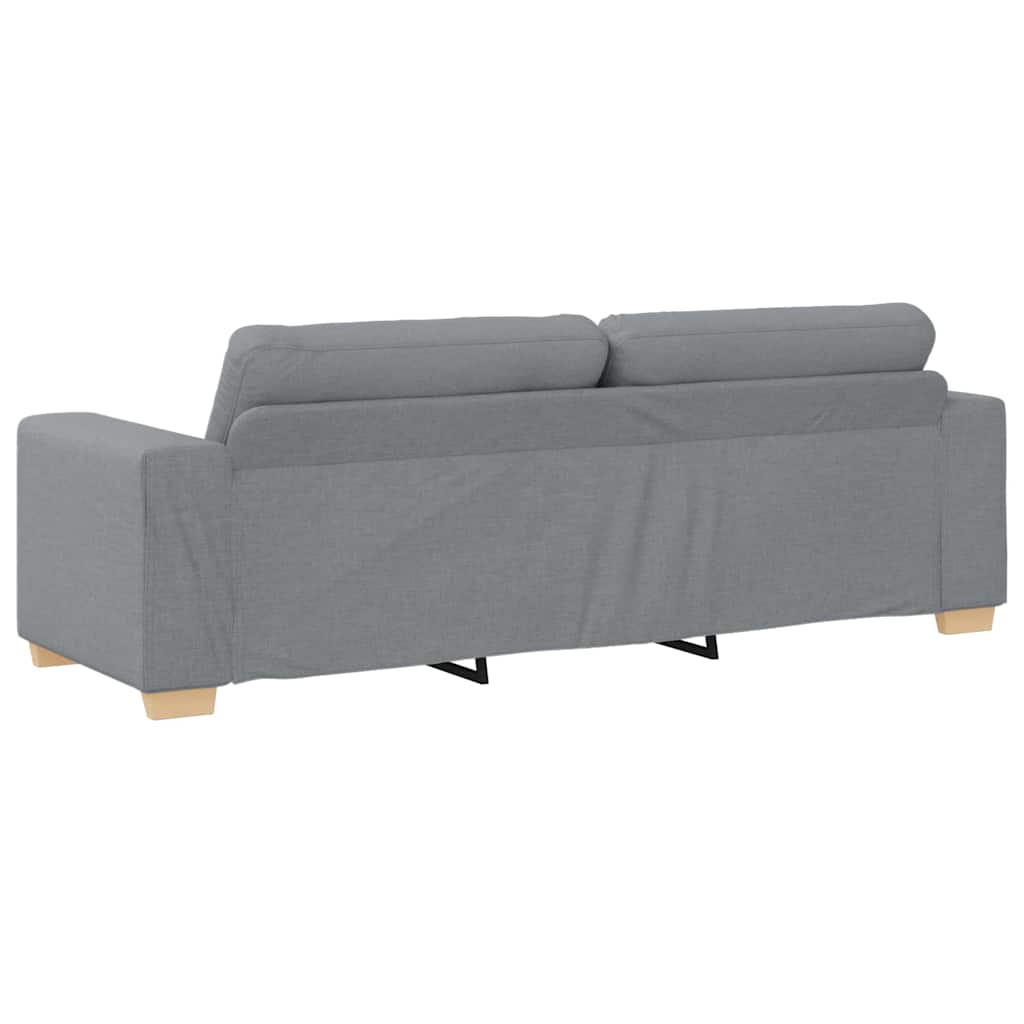 Divano a 3 posti Grigio Chiaro 220x78x80 cm in Tessuto | homemem39