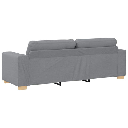Divano a 3 posti Grigio Chiaro 220x78x80 cm in Tessuto | homemem39
