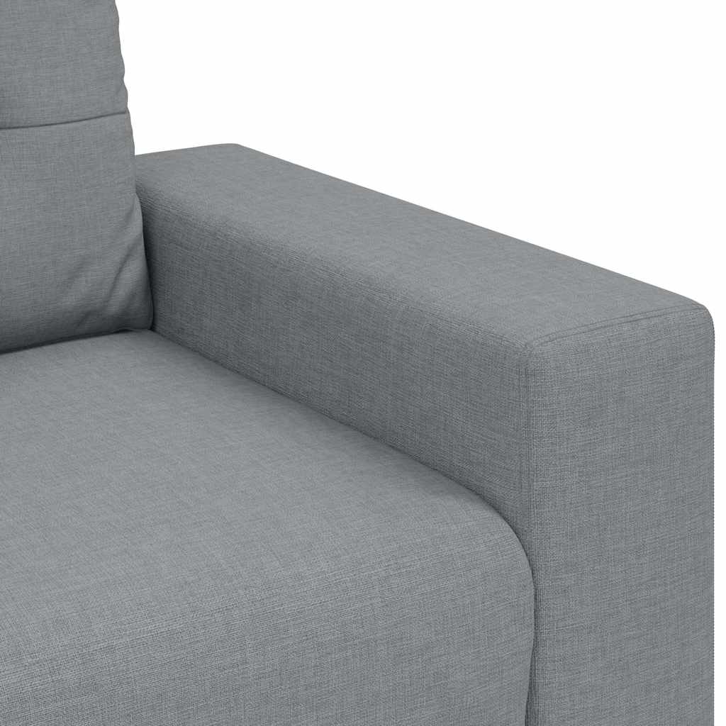 Divano a 3 posti Grigio Chiaro 220x78x80 cm in Tessuto | homemem39