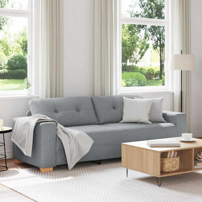 Divano a 3 posti Grigio Chiaro 220x78x80 cm in Tessuto | homemem39