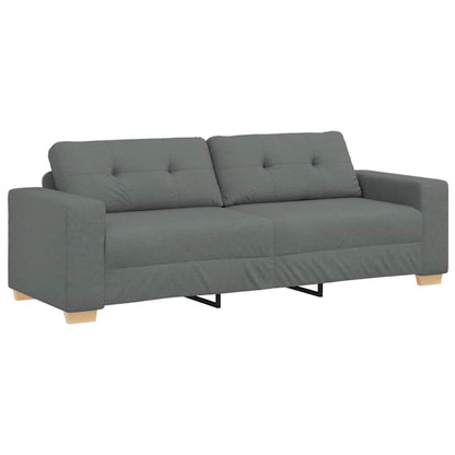 Divano a 3 posti Grigio Scuro 220x78x80 cm in Tessuto | homemem39