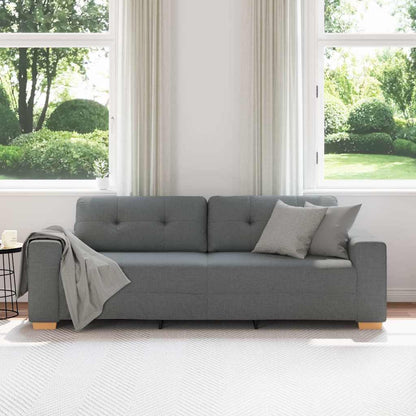 Divano a 3 posti Grigio Scuro 220x78x80 cm in Tessuto | homemem39