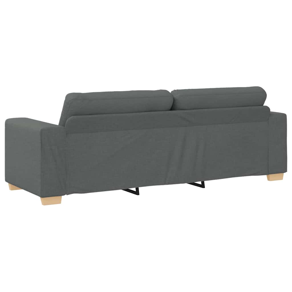 Divano a 3 posti Grigio Scuro 220x78x80 cm in Tessuto | homemem39
