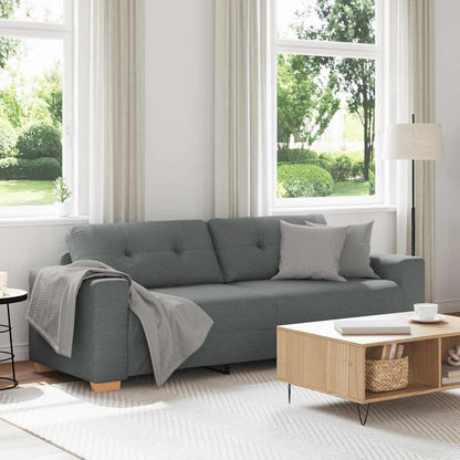 Divano a 3 posti Grigio Scuro 220x78x80 cm in Tessuto | homemem39
