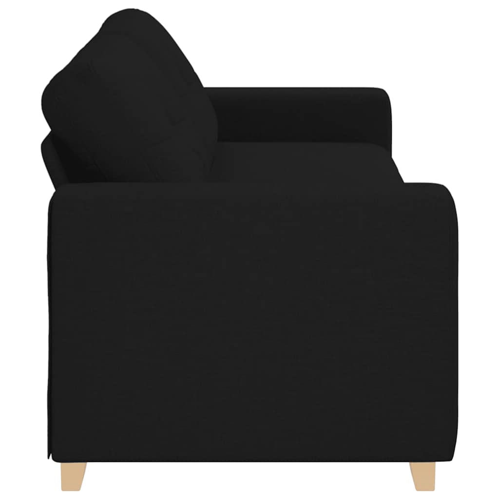 Divano a 3 posti Nero 220x78x80 cm in Tessuto | homemem39