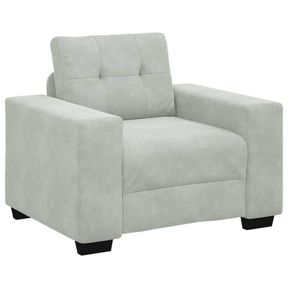 Divano Sedia Grigio Chiaro 100x78x80 cm Velluto | homemem39