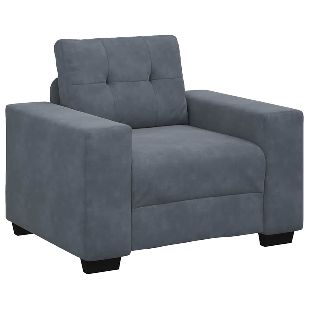 Divano Sedia Grigio Scuro 100x78x80 cm Velluto | homemem39