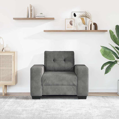 Divano Sedia Grigio Scuro 100x78x80 cm Velluto | homemem39