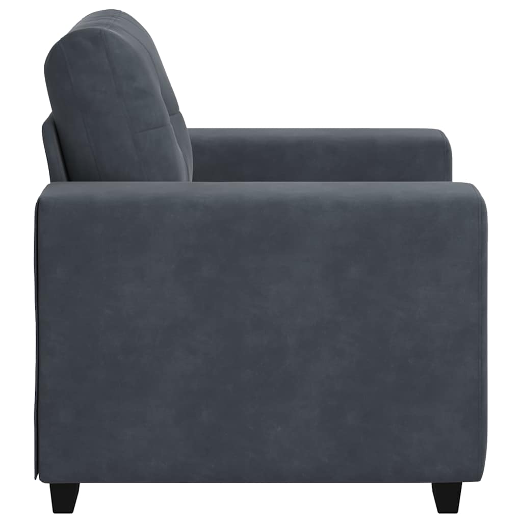 Divano Sedia Grigio Scuro 100x78x80 cm Velluto | homemem39