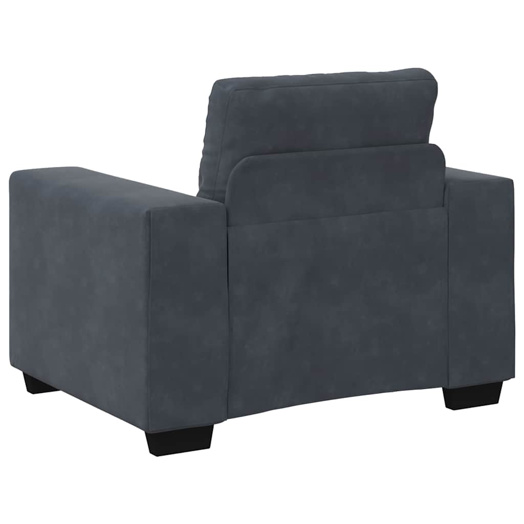 Divano Sedia Grigio Scuro 100x78x80 cm Velluto | homemem39