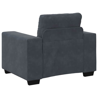 Divano Sedia Grigio Scuro 100x78x80 cm Velluto | homemem39