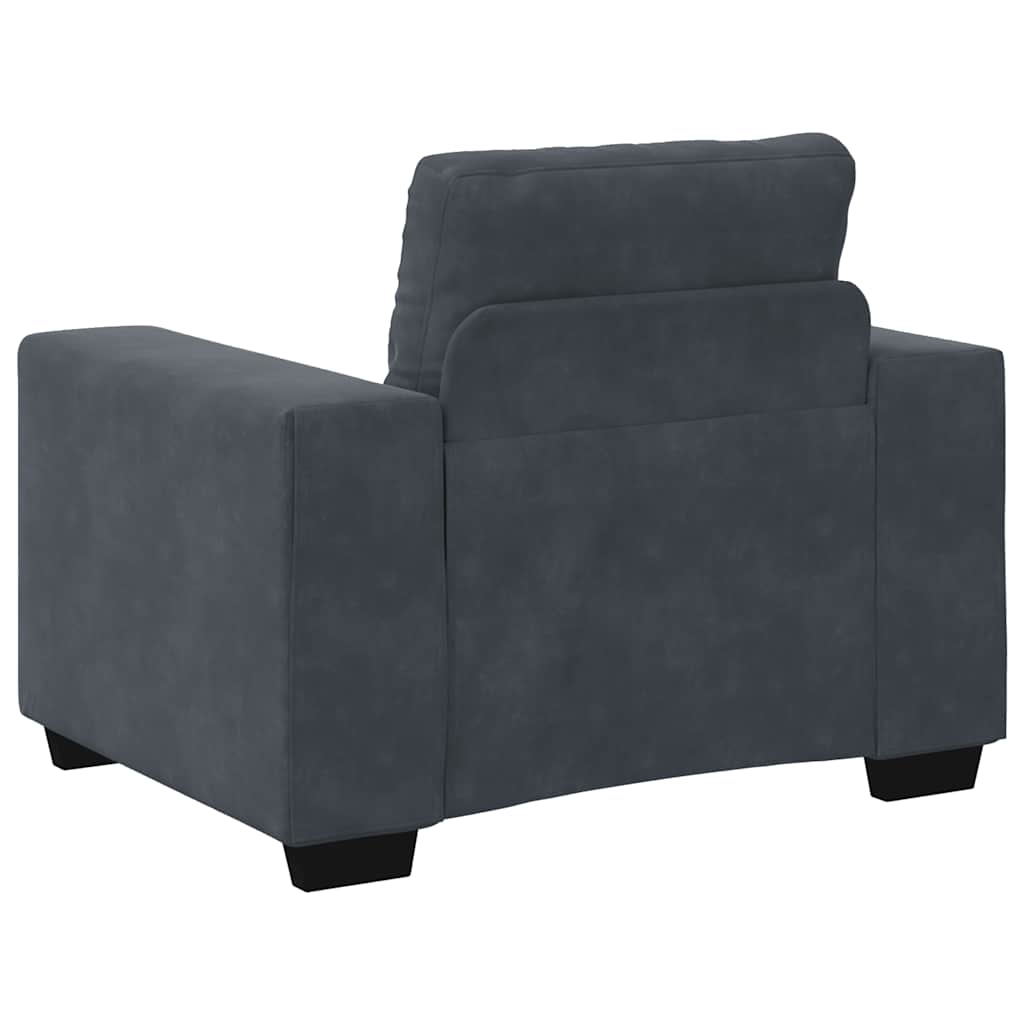 Divano Sedia Grigio Scuro 60 cm Velluto - homemem39