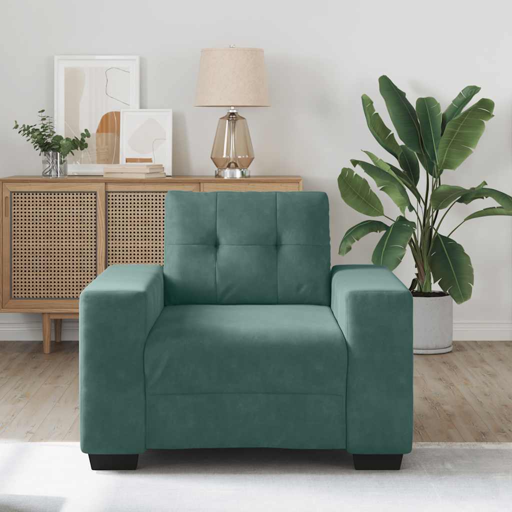 Divano Sedia Verde Scuro 60 cm Velluto - homemem39