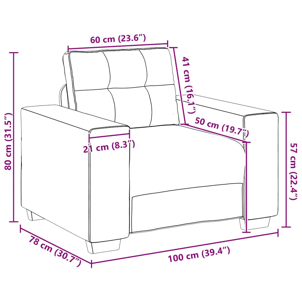 Divano Sedia Verde Scuro 100x78x80 cm Velluto | homemem39