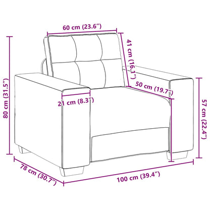 Divano Sedia Verde Scuro 100x78x80 cm Velluto | homemem39