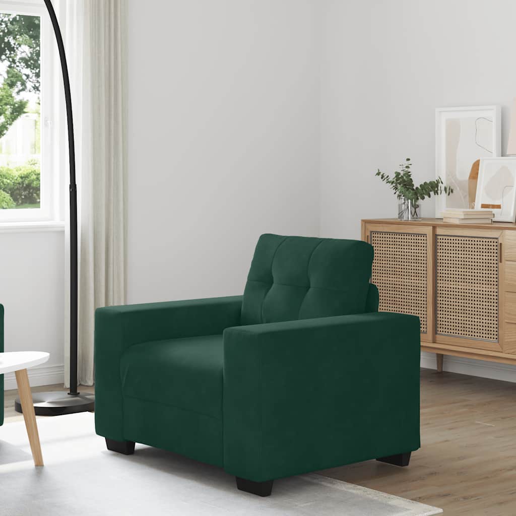 Divano Sedia Verde Scuro 100x78x80 cm Velluto | homemem39