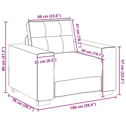 Divano Sedia Rosa 100x78x80 cm Velluto | homemem39