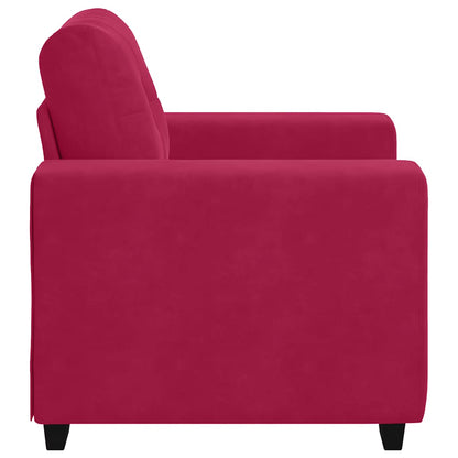 Divano Sedia Rosso Vino 100x78x80 cm Velluto | homemem39