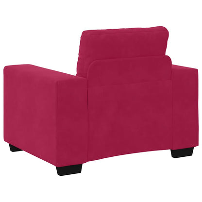 Divano Sedia Rosso Vino 100x78x80 cm Velluto | homemem39