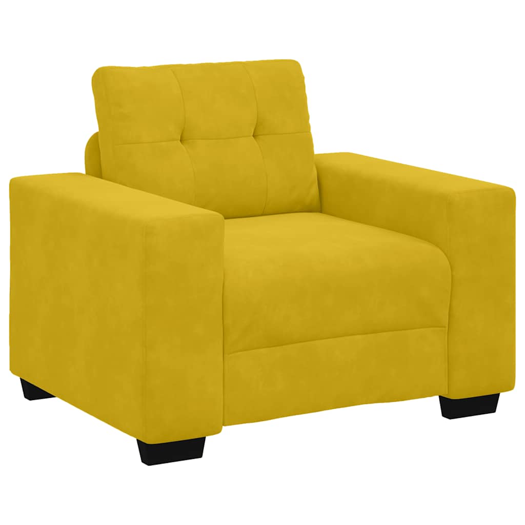 Divano Sedia Giallo 100x78x80 cm Velluto | homemem39